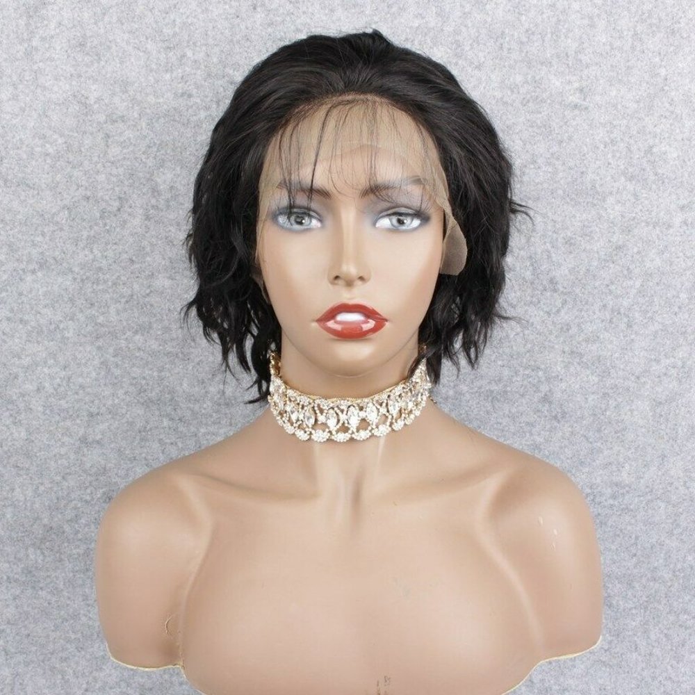 100% Human Hair Lace Front Wig, 8"